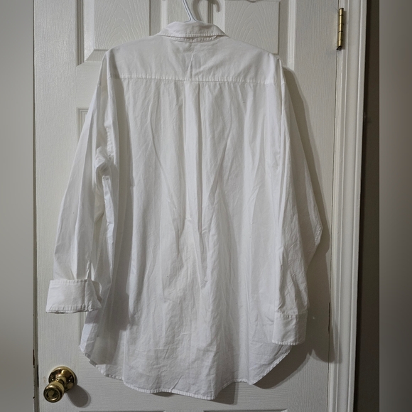 NWT Aritzia Sunday Best Future Shirt, Oversized White Cotton Poplin Button Up. - Picture 7 of 12